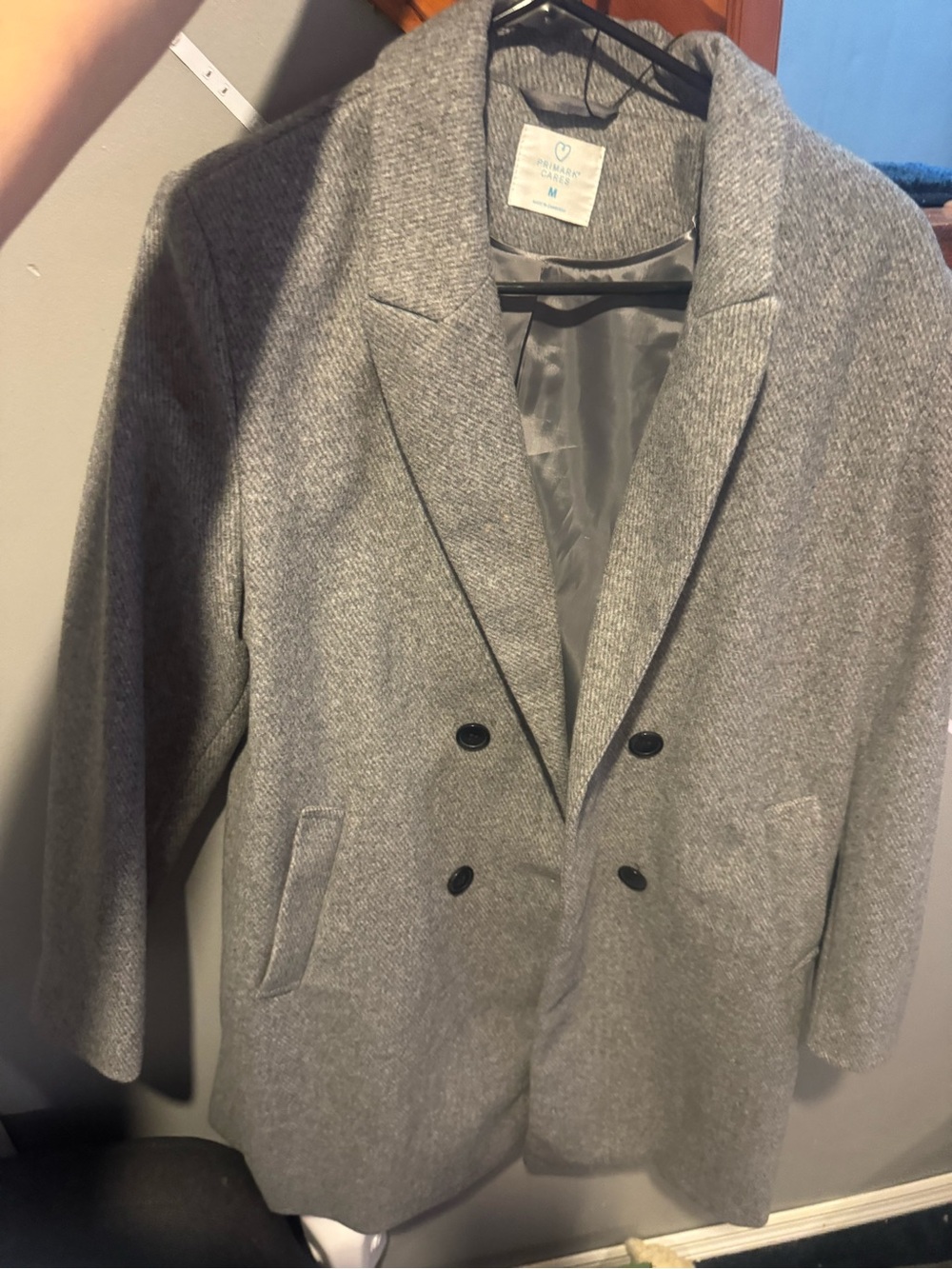 Gray coat mid length